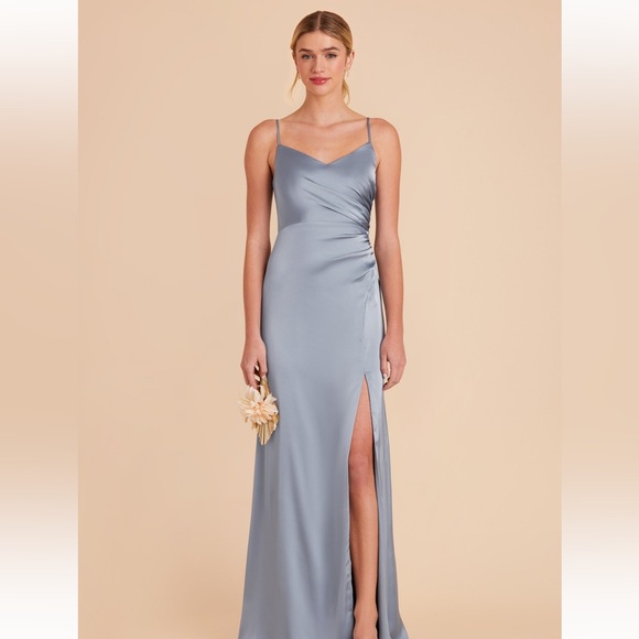 Birdy Grey Dusty Blue Matte Satin - Picture 1 of 4
